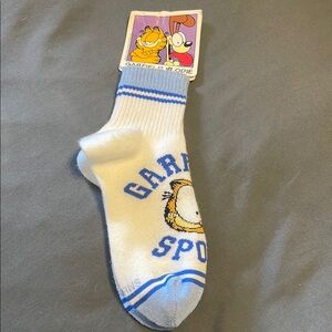 New With Tags~Woman’s Size 9 Garfield/Odie light Blue/White Ankle Socks